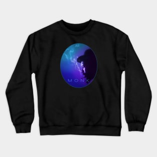 MONK in Blue Crewneck Sweatshirt